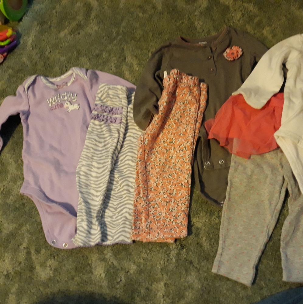 3- 12 month girl outfit sets